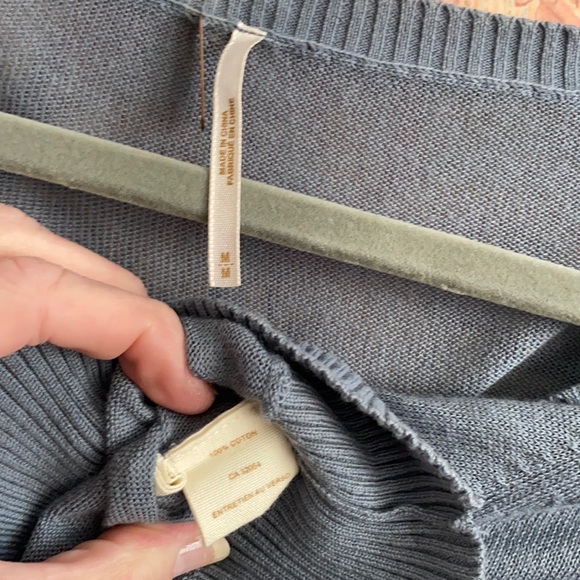 FREE PEOPLE STRETCH SLATE BOHO CROP TOP SWEATER M - Picture 6 of 10